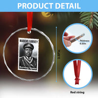 Marcus Garvey Crystal Glass Ornament Jamaican National Hero Legacy Gift