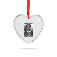 Marcus Garvey Heart Crystal Glass Ornament Jamaican National Hero Legacy Gift