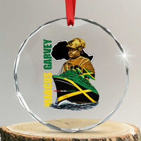 Marcus Garvey Jamaica Pride Crystal Glass Ornament One God One Aim One Destiny