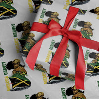 Marcus Garvey Jamaica Pride Wrapping Paper Roll One God One Aim One Destiny