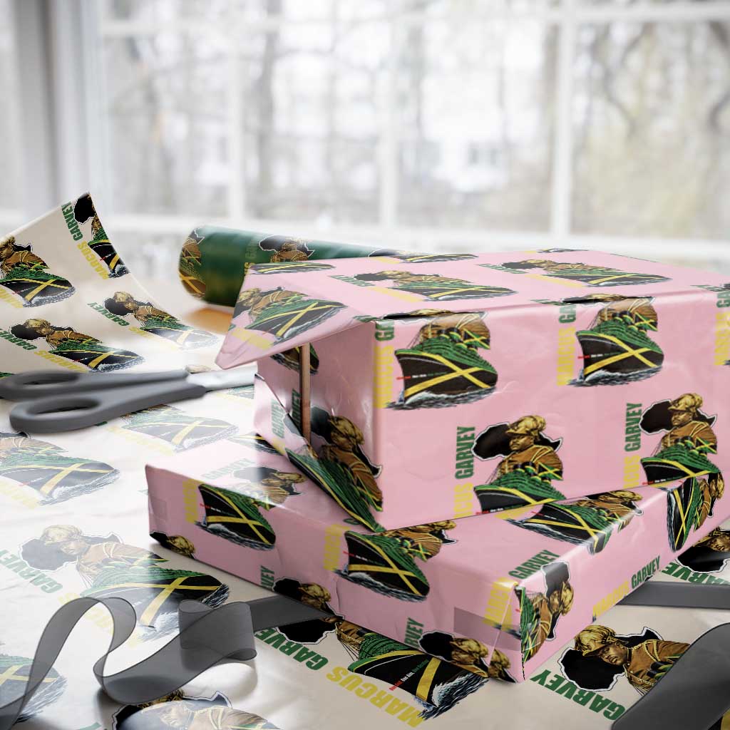 Marcus Garvey Jamaica Pride Wrapping Paper Roll One God One Aim One Destiny