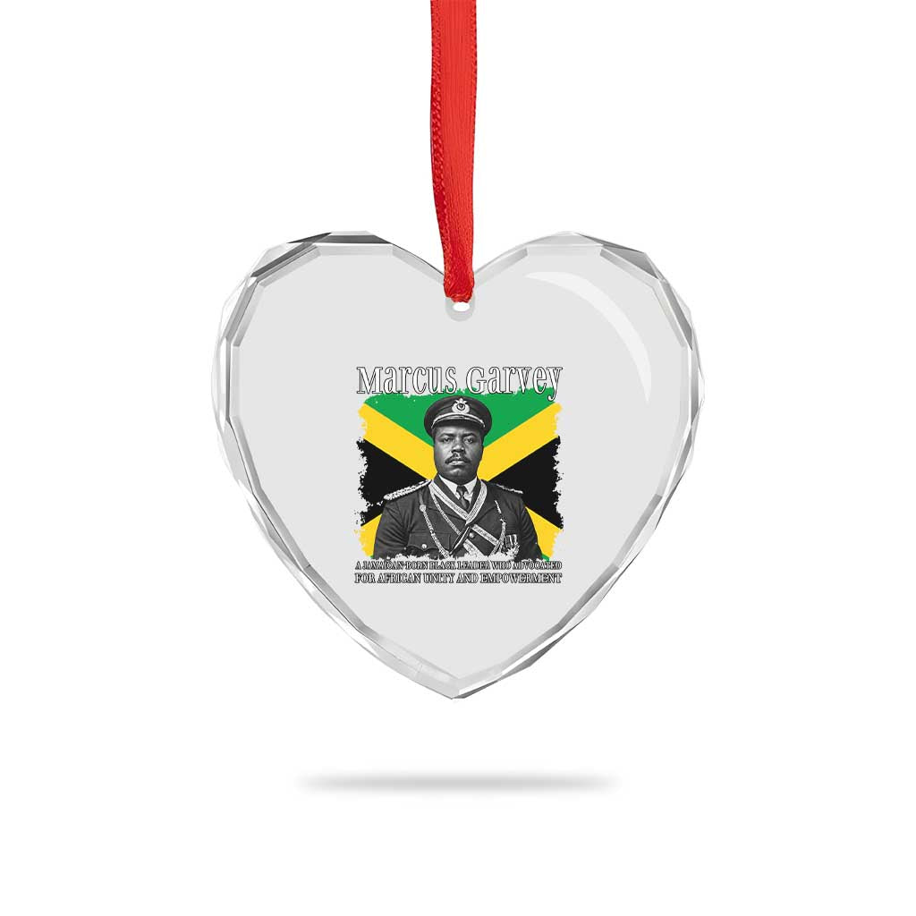 Marcus Garvey Jamaican National Hero Heart Crystal Glass Ornament Pan Africanism History Gift