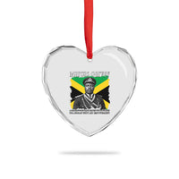 Marcus Garvey Jamaican National Hero Heart Crystal Glass Ornament Pan Africanism History Gift