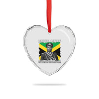 Marcus Garvey Liberation Quote Heart Crystal Glass Ornament Liberate The Minds Of Men