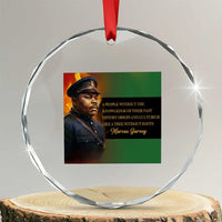Marcus Garvey Pan African Flag Crystal Glass Ornament A People Without Knowledge Of Their Past Quote