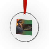 Marcus Garvey Pan African Flag Crystal Glass Ornament A People Without Knowledge Of Their Past Quote