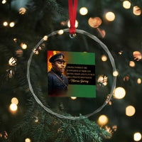 Marcus Garvey Pan African Flag Crystal Glass Ornament A People Without Knowledge Of Their Past Quote