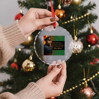 Marcus Garvey Pan African Flag Crystal Glass Ornament A People Without Knowledge Of Their Past Quote