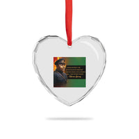 Marcus Garvey Pan African Flag Heart Crystal Glass Ornament A People Without Knowledge Of Their Past Quote