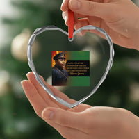 Marcus Garvey Pan African Flag Heart Crystal Glass Ornament A People Without Knowledge Of Their Past Quote