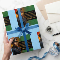 Marcus Garvey Pan African Flag Wrapping Paper Roll A People Without Knowledge Of Their Past Quote
