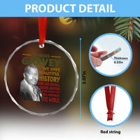 Marcus Garvey Quote Crystal Glass Ornament Black History Month TS10
