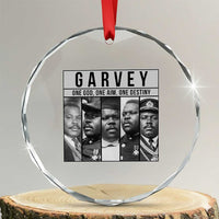 Marcus Garvey Quote Crystal Glass Ornament One God One Aim One Destiny