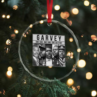 Marcus Garvey Quote Crystal Glass Ornament One God One Aim One Destiny