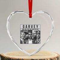 Marcus Garvey Quote Heart Crystal Glass Ornament One God One Aim One Destiny