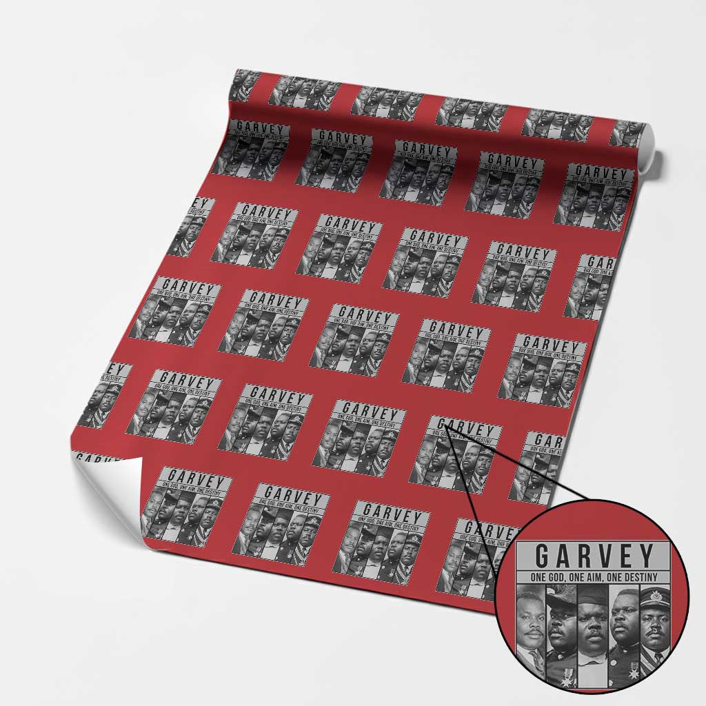 Marcus Garvey Quote Wrapping Paper Roll One God One Aim One Destiny