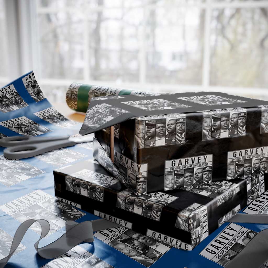 Marcus Garvey Quote Wrapping Paper Roll One God One Aim One Destiny