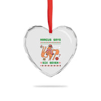 Marcus Says Six Seven Heart Crystal Glass Ornament Funny Ugly Christmas Meme Gift - Wonder Print Shop