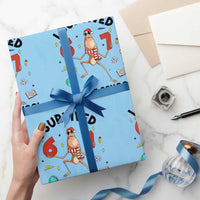 Marcus The Worm 67 Days of School Wrapping Paper Roll I Survived Funny Six Seven Meme Christmas Vibe - Wonder Print Shop