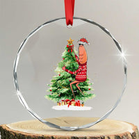 Marcus The Worm Christmas Crystal Glass Ornament Funny Brain Rot Meme - Wonder Print Shop