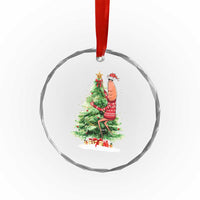 Marcus The Worm Christmas Crystal Glass Ornament Funny Brain Rot Meme - Wonder Print Shop