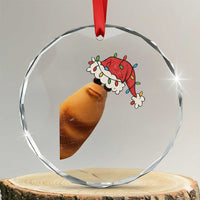Marcus The Worm Christmas Crystal Glass Ornament Funny Internet Brainrot Meme - Wonder Print Shop