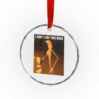 Marcus The Worm Christmas Crystal Glass Ornament I Don't Like This Rock Funny Meme - Wonder Print Shop