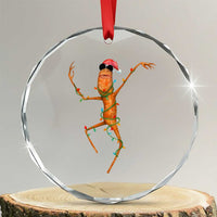 Marcus The Worm Christmas Crystal Glass Ornament Internet Weirdcore Brainrot Humor - Wonder Print Shop