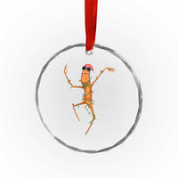 Marcus The Worm Christmas Crystal Glass Ornament Internet Weirdcore Brainrot Humor - Wonder Print Shop