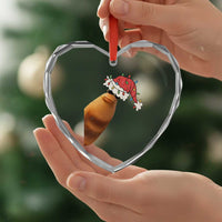 Marcus The Worm Christmas Heart Crystal Glass Ornament Funny Internet Brainrot Meme - Wonder Print Shop