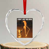 Marcus The Worm Christmas Heart Crystal Glass Ornament I Don't Like This Rock Funny Meme - Wonder Print Shop