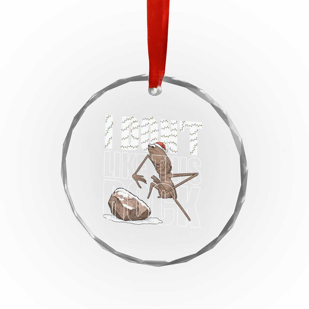 Marcus The Worm Christmas Meme Crystal Glass Ornament Funny Brain Rot Gen Z - Wonder Print Shop