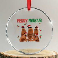 Marcus The Worm Christmas Meme Crystal Glass Ornament Funny Brain Rot Gen Z Xmas - Wonder Print Shop