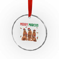 Marcus The Worm Christmas Meme Crystal Glass Ornament Funny Brain Rot Gen Z Xmas - Wonder Print Shop