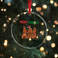 Marcus The Worm Christmas Meme Crystal Glass Ornament Funny Brain Rot Gen Z Xmas - Wonder Print Shop