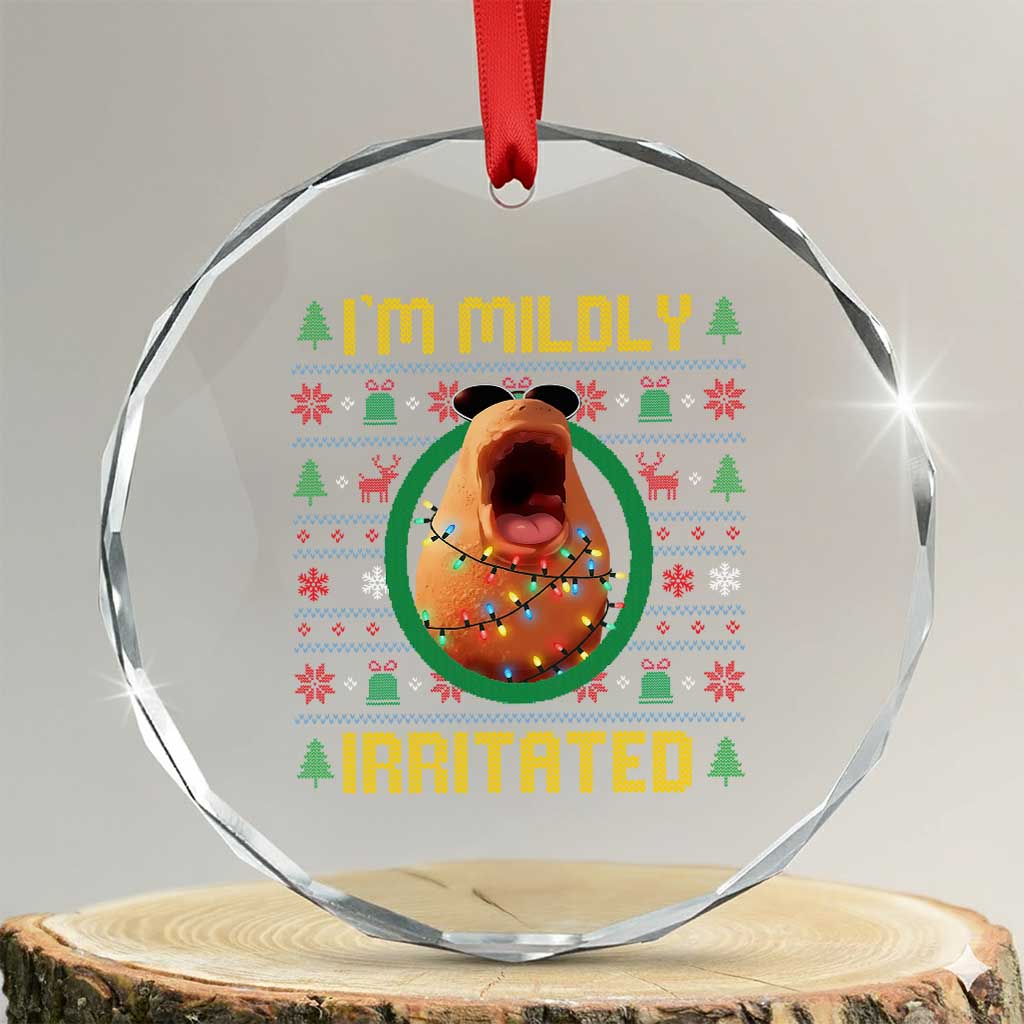 Marcus The Worm Christmas Meme Crystal Glass Ornament Funny Brain Rot Xmas - Wonder Print Shop