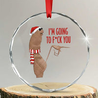 Marcus The Worm Christmas Meme Crystal Glass Ornament I Am Going To Fck You - Wonder Print Shop