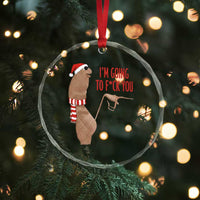 Marcus The Worm Christmas Meme Crystal Glass Ornament I Am Going To Fck You - Wonder Print Shop