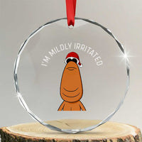 Marcus The Worm Christmas Meme Crystal Glass Ornament I Am Mildly Irritated - Wonder Print Shop