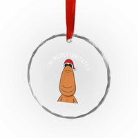 Marcus The Worm Christmas Meme Crystal Glass Ornament I Am Mildly Irritated - Wonder Print Shop