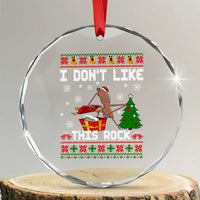 Marcus The Worm Christmas Meme Crystal Glass Ornament I Do Not Like This Rock - Wonder Print Shop