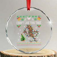 Marcus The Worm Christmas Meme Crystal Glass Ornament I Dont Like This Tree Brainrot Funny Ugly Xmas - Wonder Print Shop