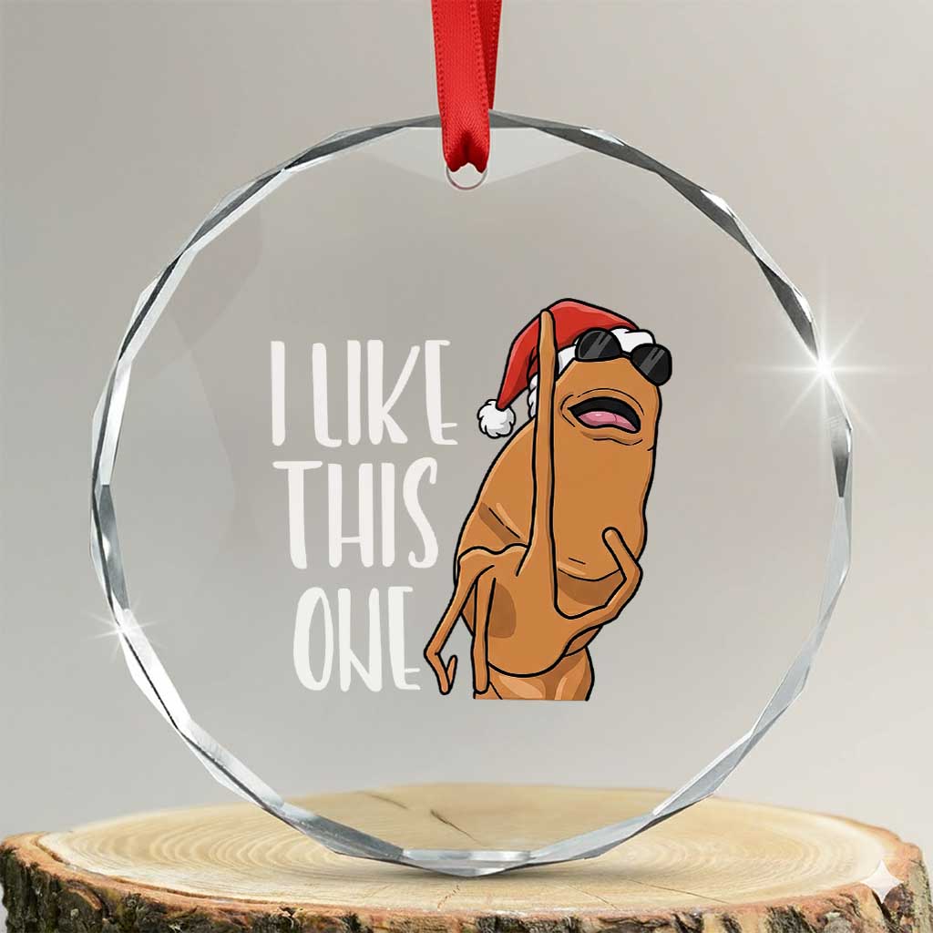 Marcus The Worm Christmas Meme Crystal Glass Ornament I Like This One - Wonder Print Shop