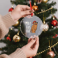 Marcus The Worm Christmas Meme Crystal Glass Ornament I Like This One - Wonder Print Shop