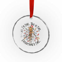 Marcus The Worm Christmas Meme Crystal Glass Ornament I'm Fine Everything is Fine - Wonder Print Shop