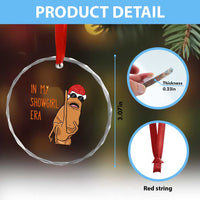 Marcus The Worm Christmas Meme Crystal Glass Ornament In My Costume Era - Wonder Print Shop