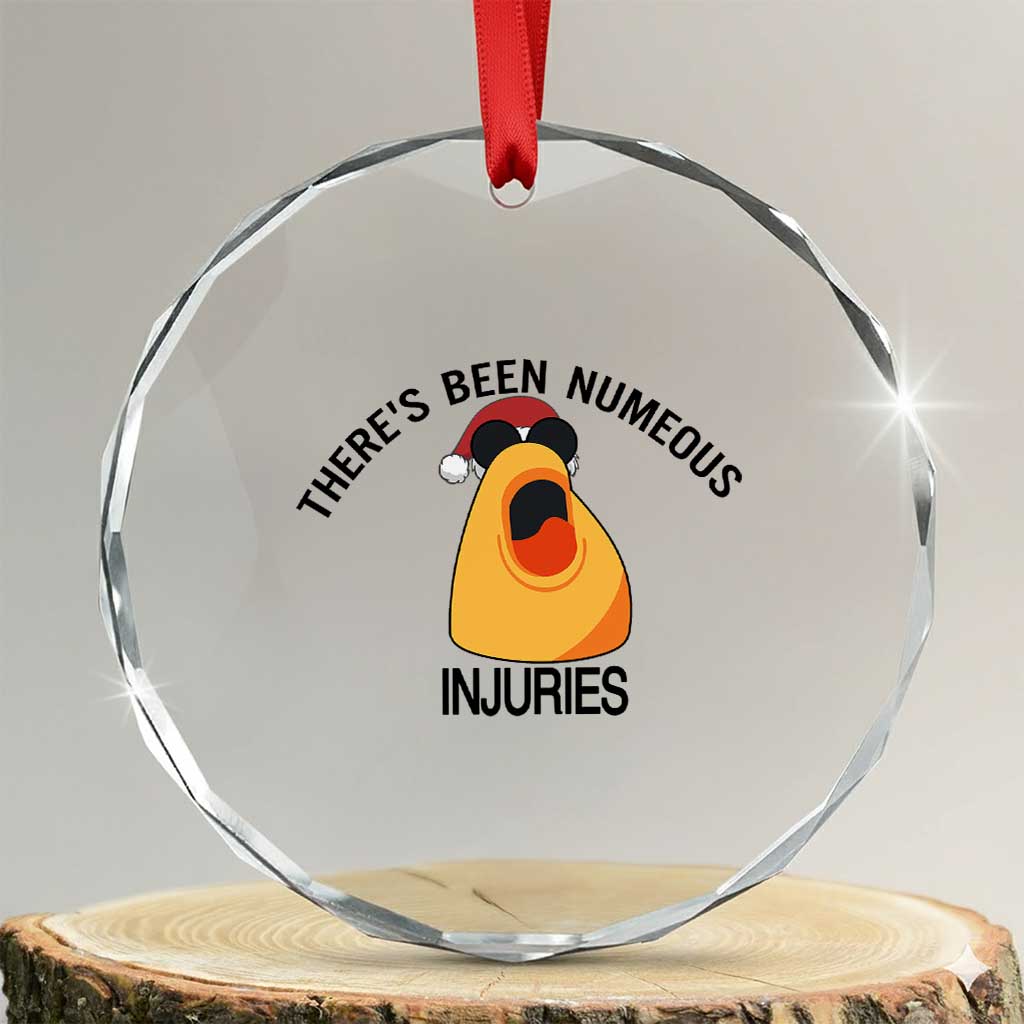 Marcus The Worm Christmas Meme Crystal Glass Ornament There Is Been Numeous Injuries - Wonder Print Shop