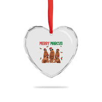 Marcus The Worm Christmas Meme Heart Crystal Glass Ornament Funny Brain Rot Gen Z Xmas - Wonder Print Shop