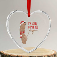 Marcus The Worm Christmas Meme Heart Crystal Glass Ornament I Am Going To Fck You - Wonder Print Shop