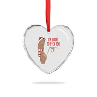 Marcus The Worm Christmas Meme Heart Crystal Glass Ornament I Am Going To Fck You - Wonder Print Shop